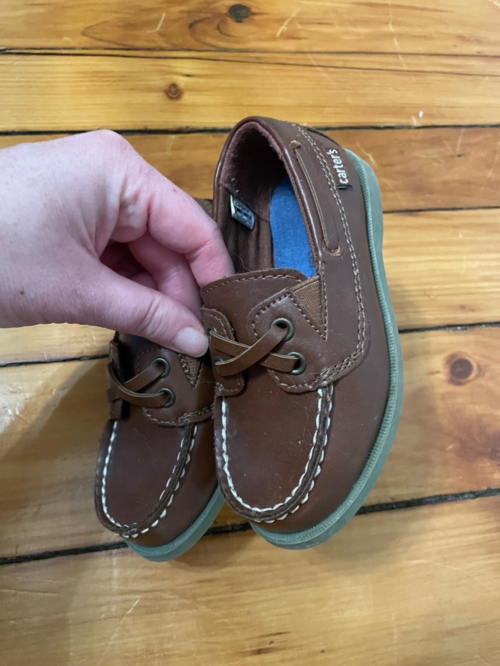 Carter's Brown Leather-Style Kids Moccasins